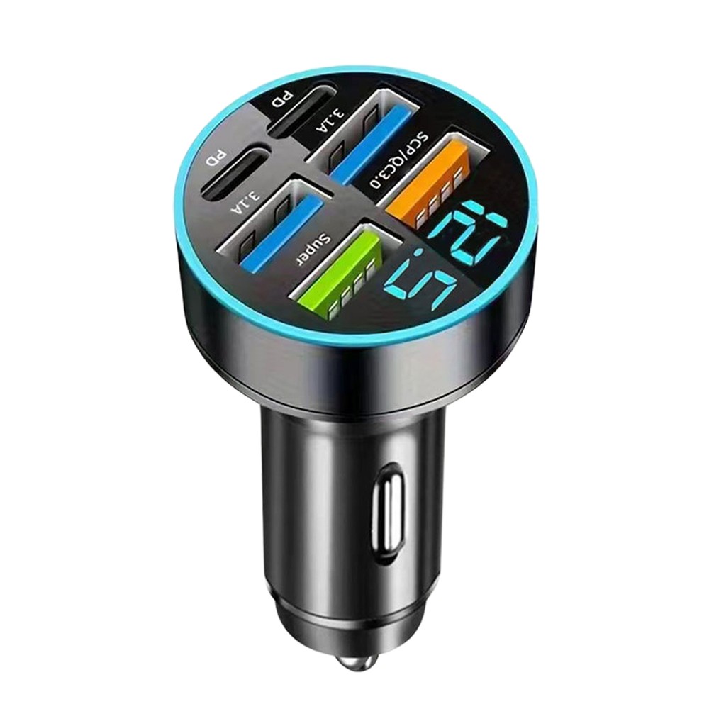 5-Port PD USB-C Fast Car Charger for Phones & Devices