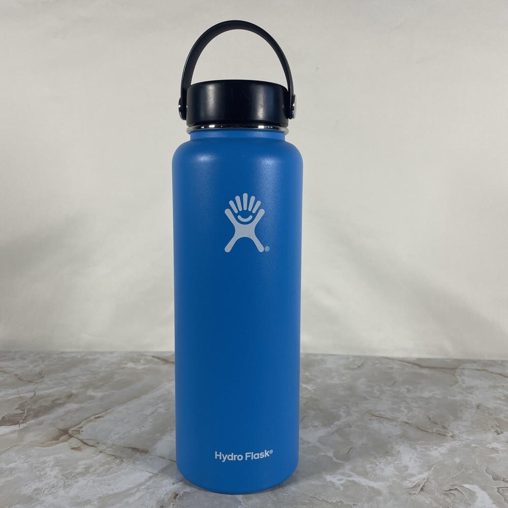 40 Oz Hydro Flask Wide Mouth Tumbler Teal Blue with Flex Cap