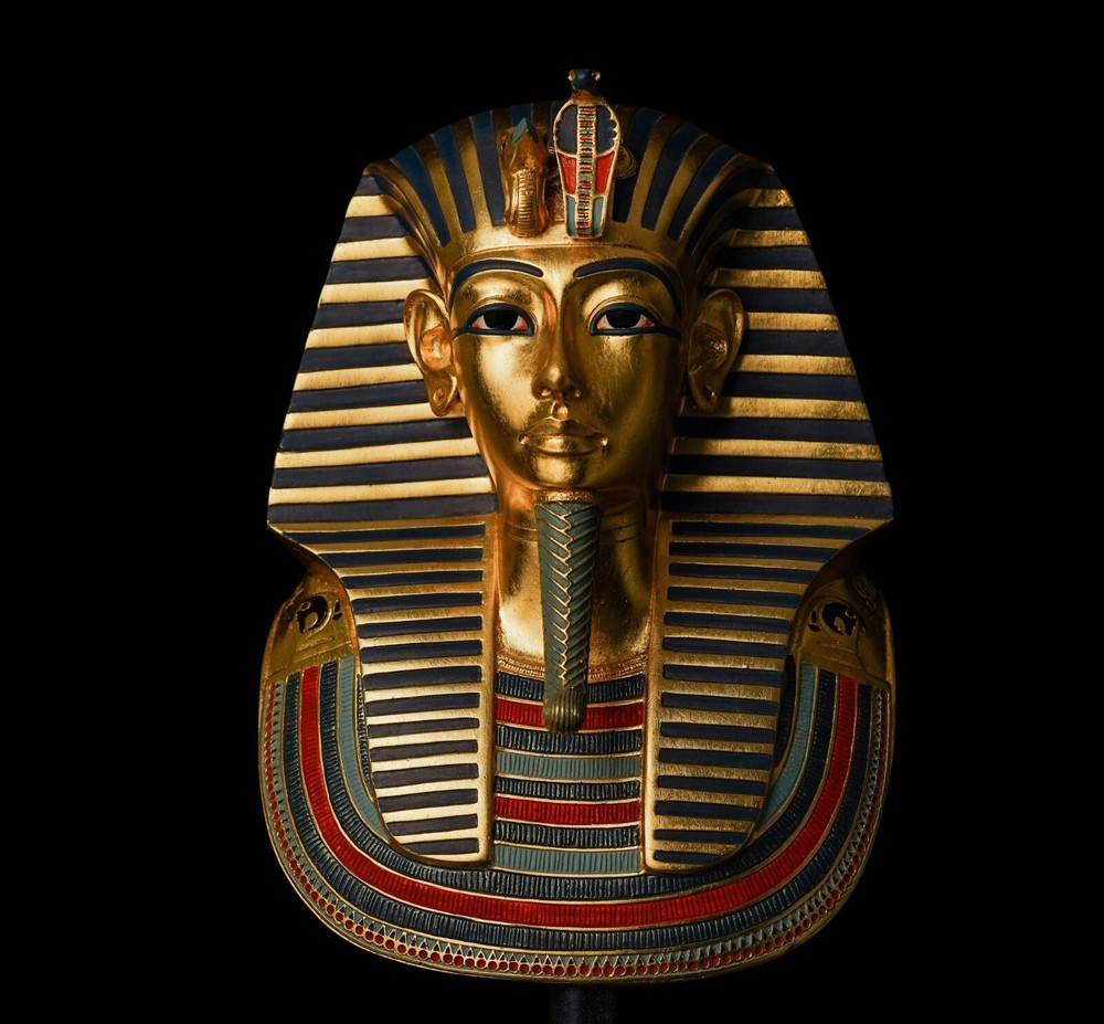 King Tutankhamun Museum Replica Identical Mask , Handmade Rare Antique BC Art