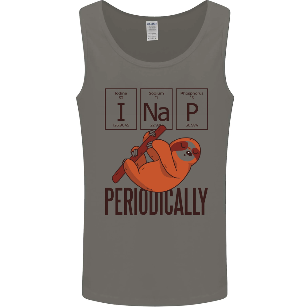 I Nap Funny Periodic Table Sloth Geek Sleep Mens Vest Tank Top