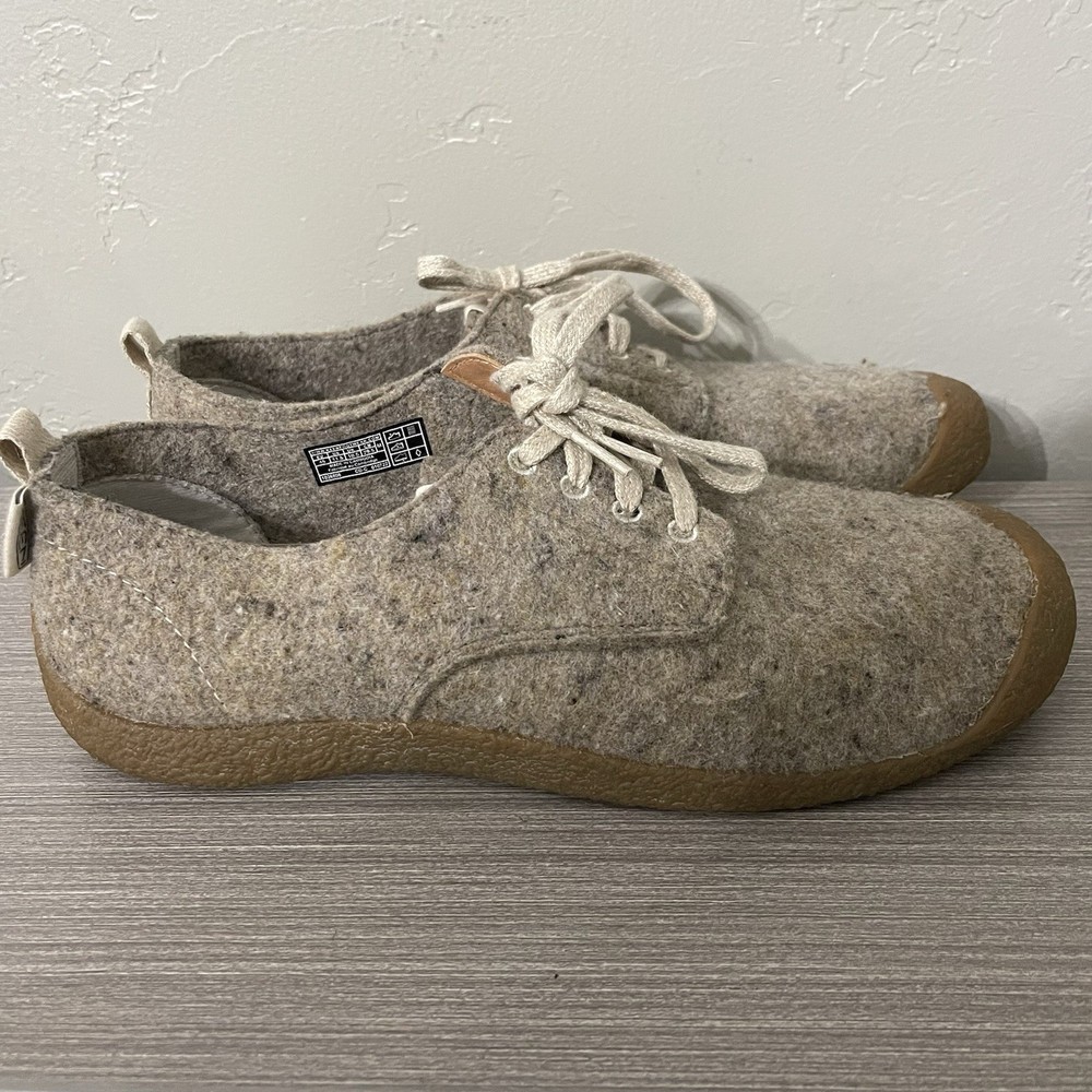 KEEN Mosey Derby Taupe Felt/Birch Wool Shoes, Size US Men’s 11.5 Great Condition