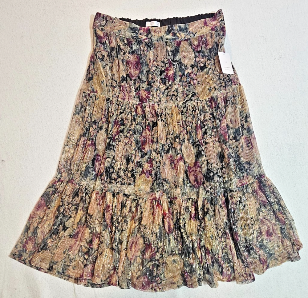 Skirt Formal Multi Color Metallic A-Line Women's XL By Lauren Conrad MSRP 44.99