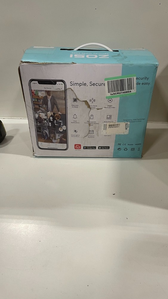 ZOSI Wireless Video Surveillance Camera System 4 Cameras ZSWNVK-R4204A-W-US