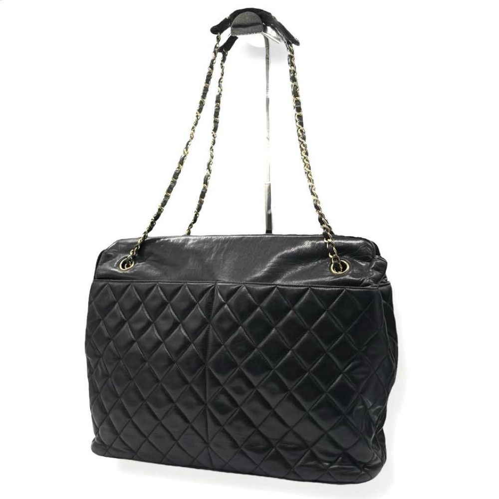 Chanel Black Matelasse Chain Tote Bag 3332