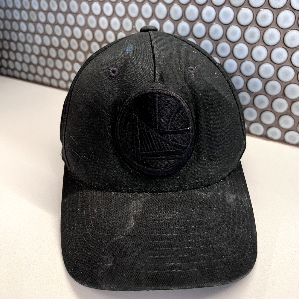 Golden State Warriors Hat Cap Snap Back Black NBA Basketball  Mitchell & Ness