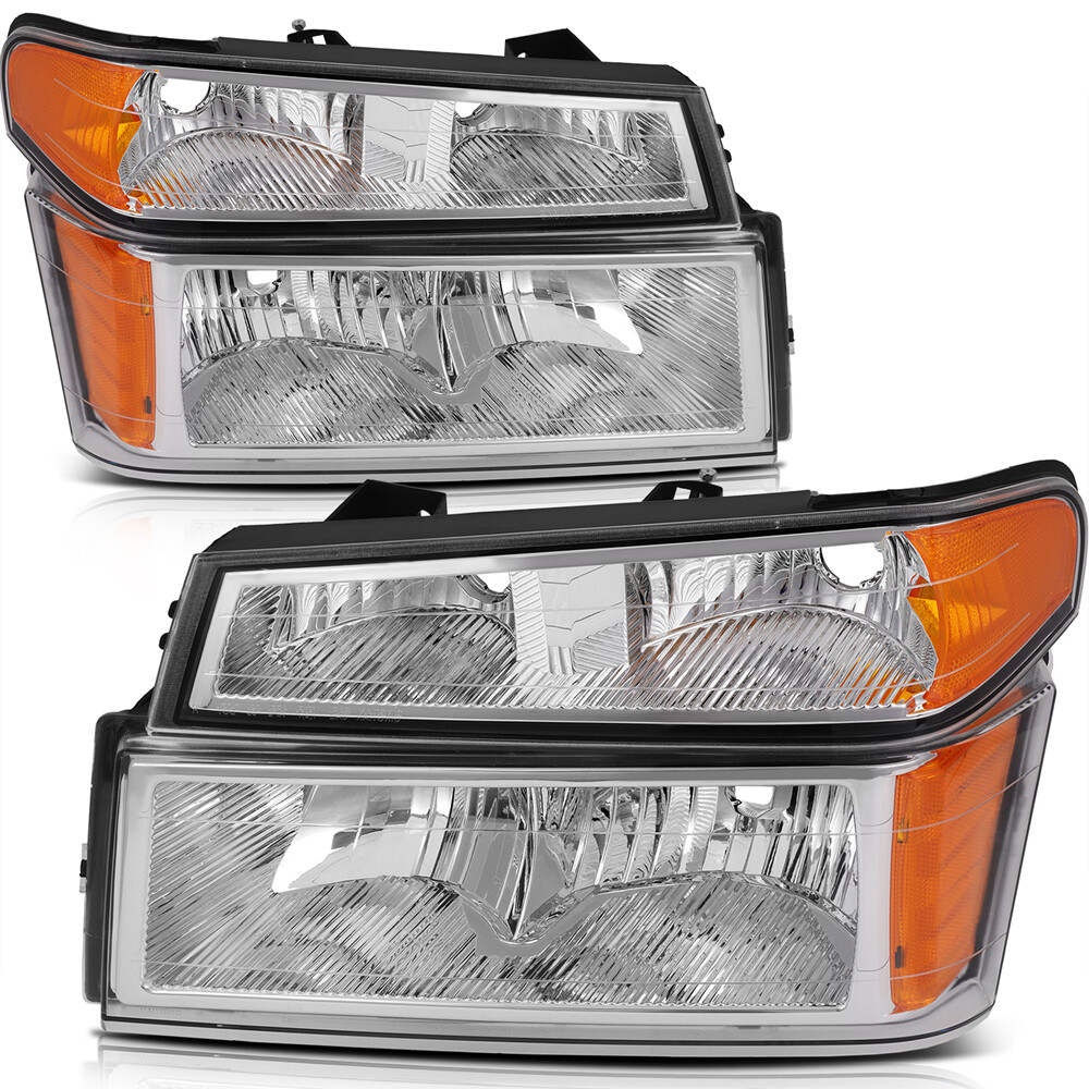 For 2004-2012 Chevy Colorado GMC Canyon Headlights Headlamps Assembly Pair