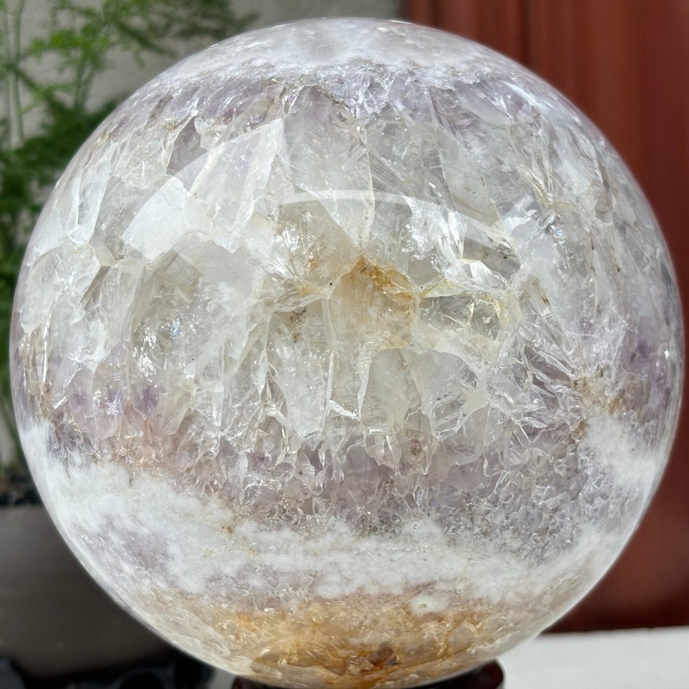 3069g Natural Sakura Agate Quartz Sphere Crystal Ball Reiki Healing Decoration