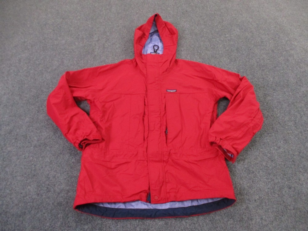 Vintage Patagonia Jacket Men XS Red Stretch Active Rain Coat Hiking Outdoor