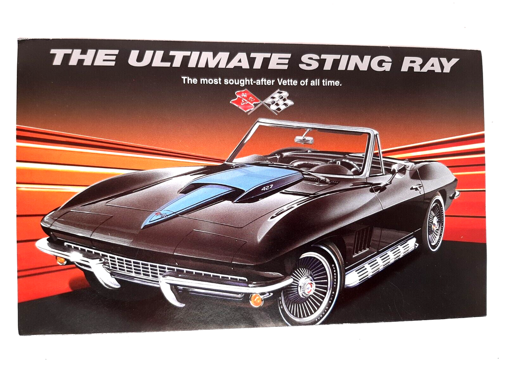 Franklin Mint Brochure 1967 Black Corvette Sting Ray L88 Collectible Model Car