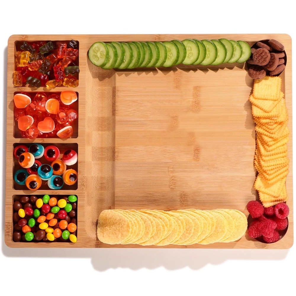 2024 Upgraded Charcuterie Boards Gift Set, Large Bamboo Original Color