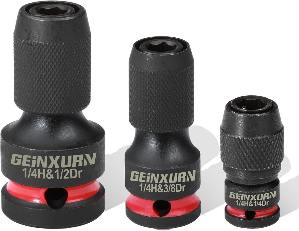 3PCS Impact Screwdriver Bit Holders in 1/4 3/8 1/2 Inch Sizes