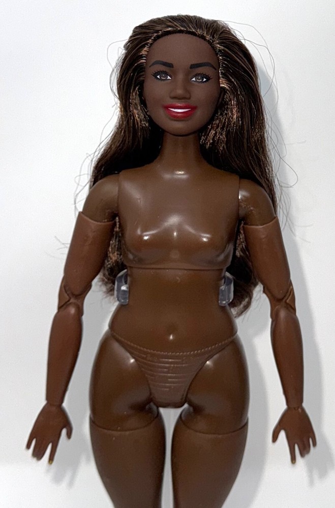 Barbie Careers Doctor AA Curvy Made to Move Hybrid NUDE Brunette Doll Albus Face