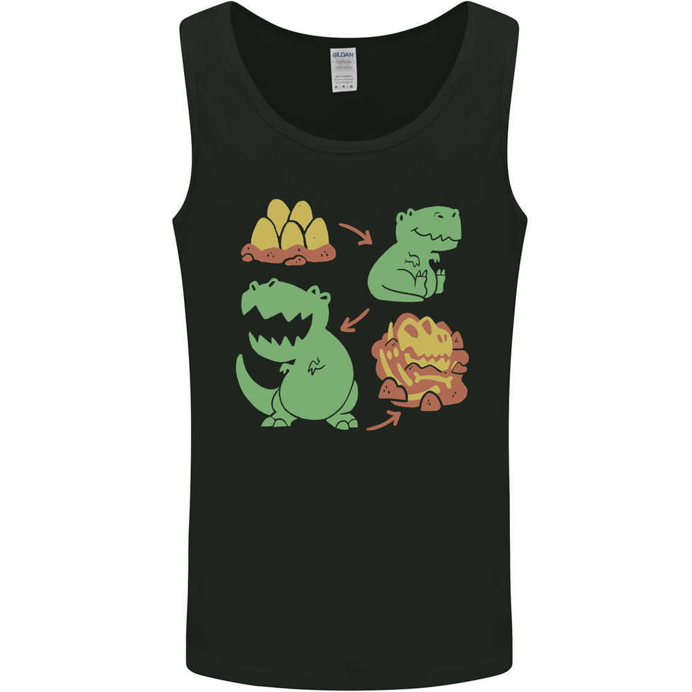 Dinosaur Evolution Extinction Fossils T-Rex Mens Vest Tank Top