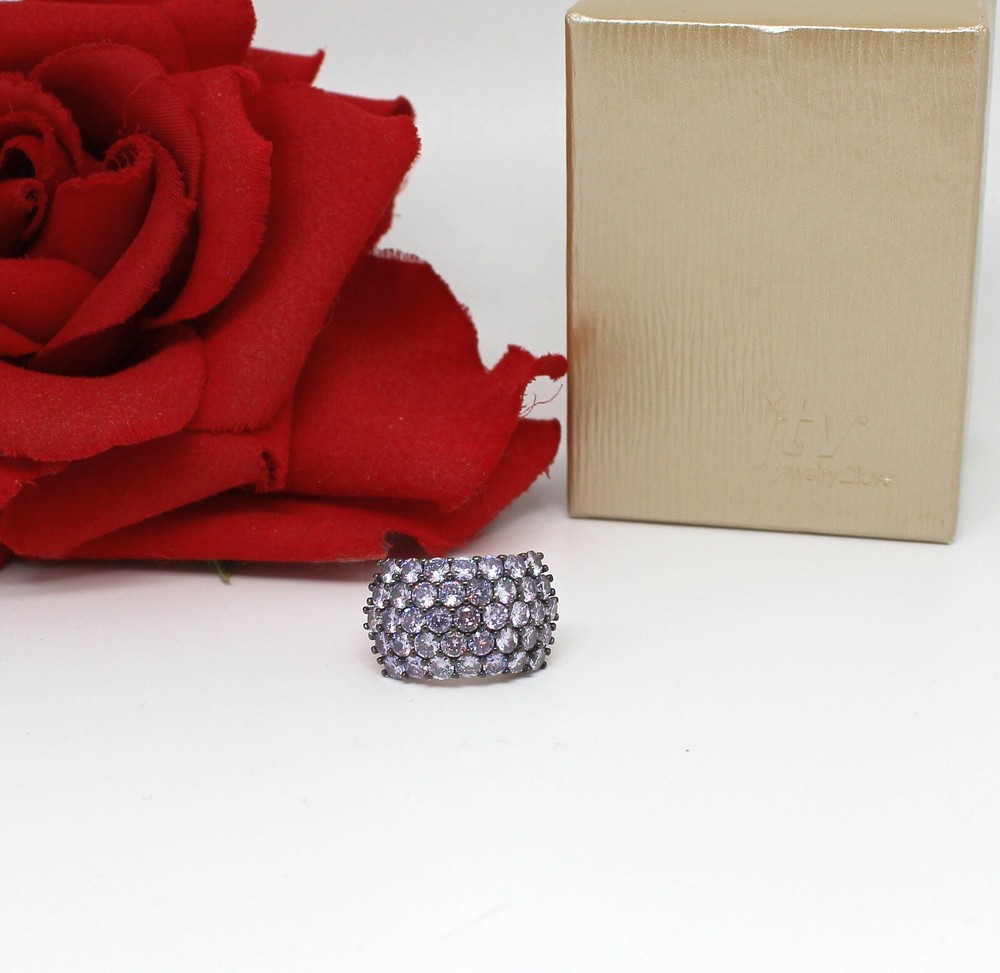 Gorgeous NIB JTV Lavender  Cocktail Ring Size 6 7.87g  CAT RESCUE