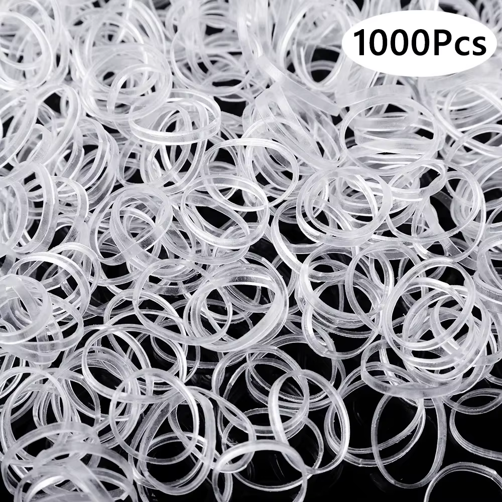 Clear Elastic Ponytail Ropes for Women Girls Hair Ties Styling Tools