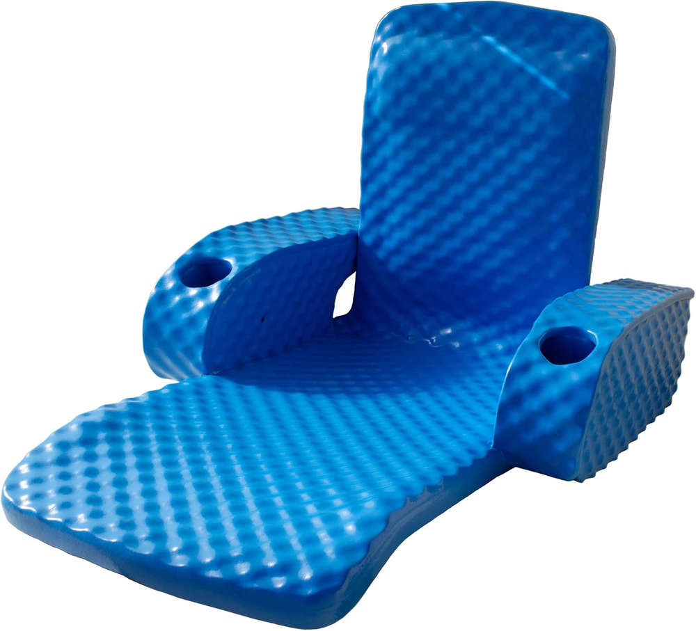 TRC Recreation Folding Baja II Lounger Foam Swimming Pool Float, Portable Floati