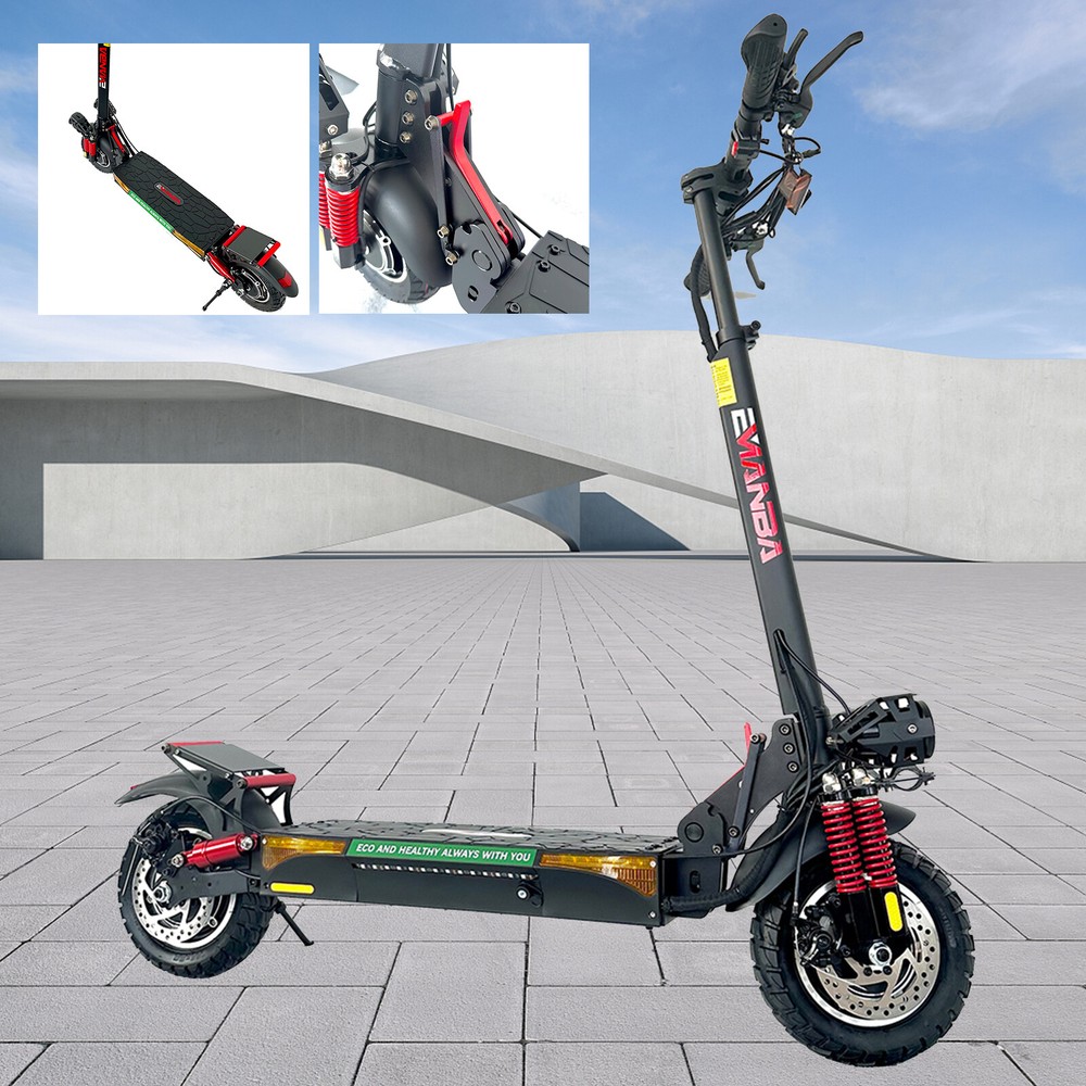 1600W Dual Motor Electric Scooter with 10