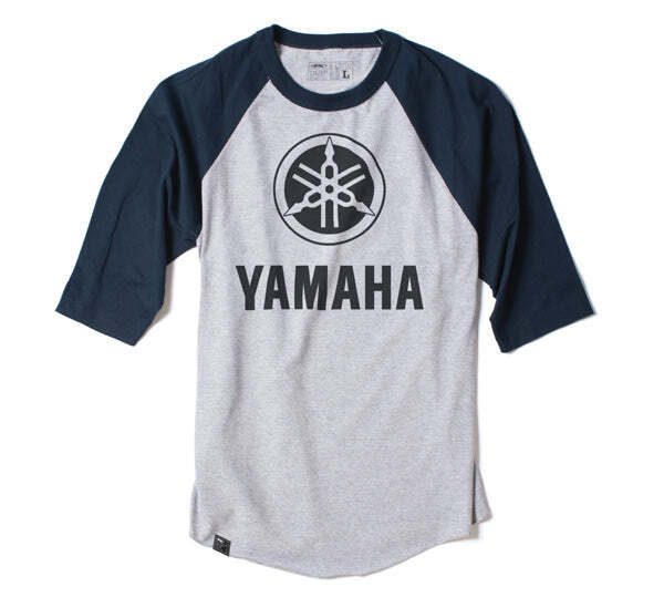 Factory Effex Yamaha Graphic Baseball Tee Heather Navy XL