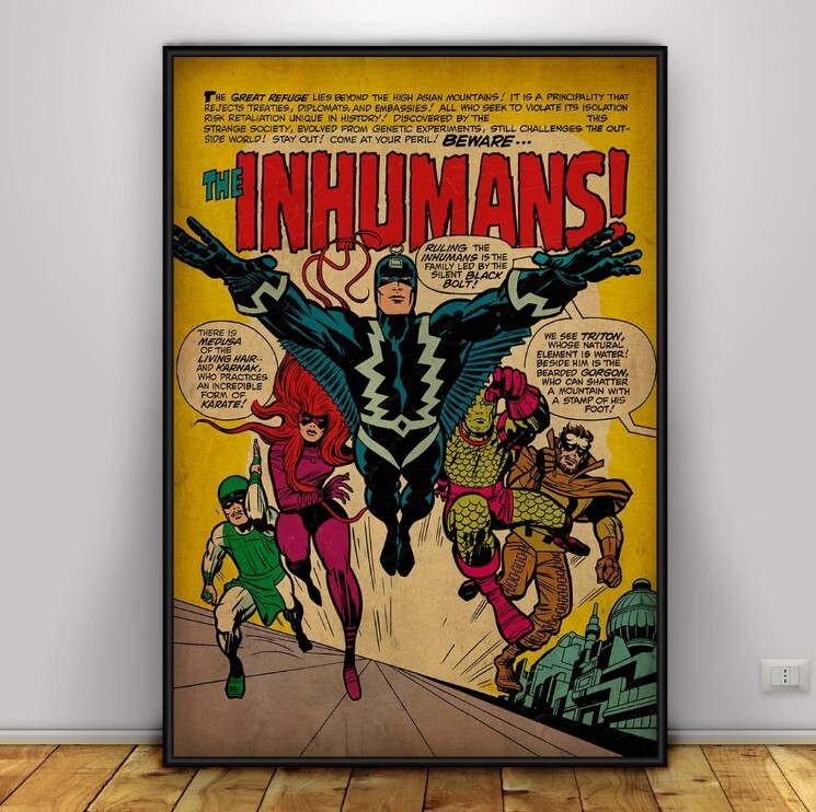 Vintage Marvel Movie Comic Book Cover Posters – Wall Art Prints Set of 10