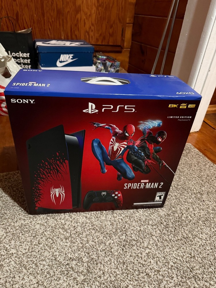 Sony PS5 Blu-Ray Edition Console Spider-Man 2 Limited Edition Bundle - Red/Black