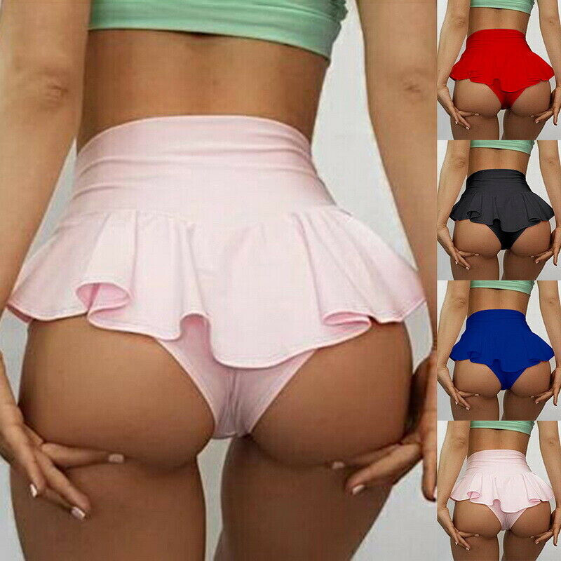 Sexy pleated tennis skorts for women active gym sports mini dress