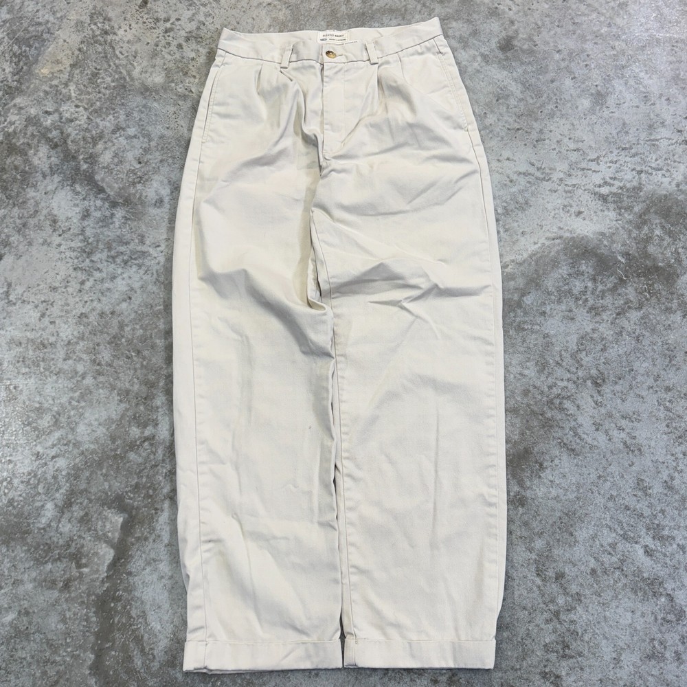 Old Navy kahki pants mens 32 x 32 y2k baggy pleated cotton wide leg skate grunge