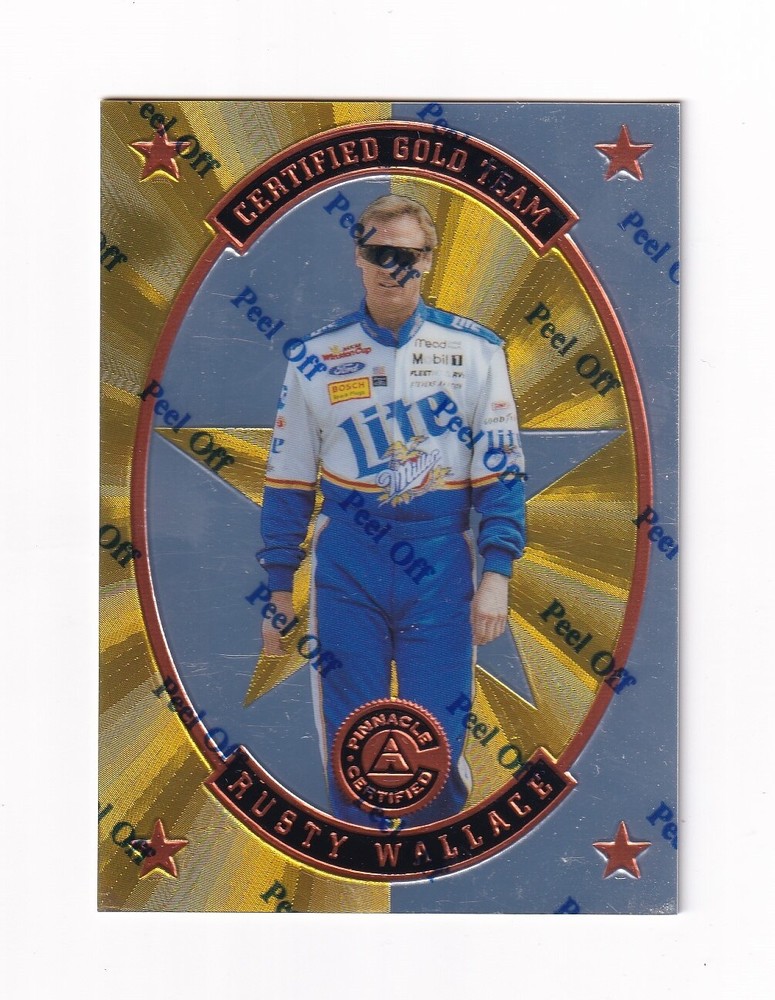 1997 Pinnacle CERTIFIED TEAM GOLD PARALLEL #6 Rusty Wallace BV$24! SUPER SCARCE!