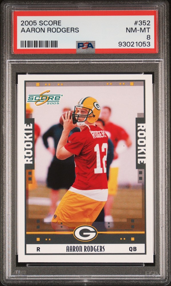 2005 Score Aaron Rodgers #352 RC,PSA 8 PACKERS