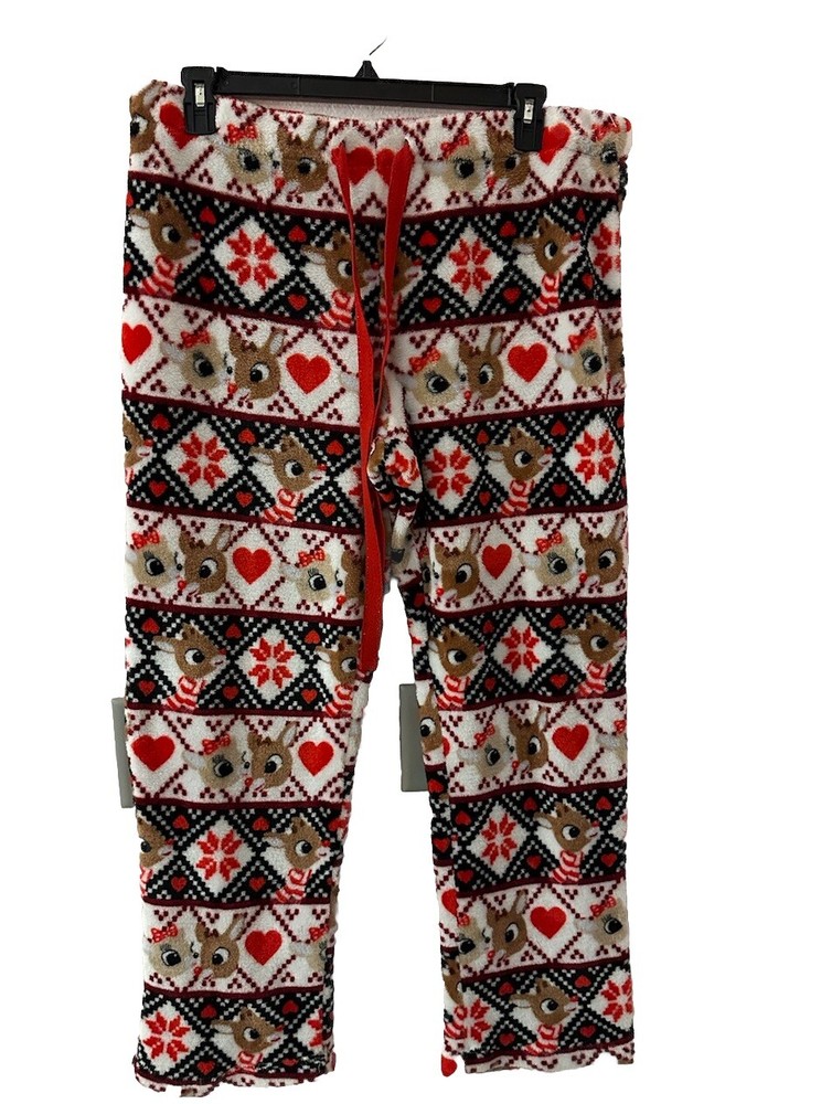 Rudolph Red Nosed Reindeer Womens Fleece 2X Plus Size Pajama pants Christmas 🎄