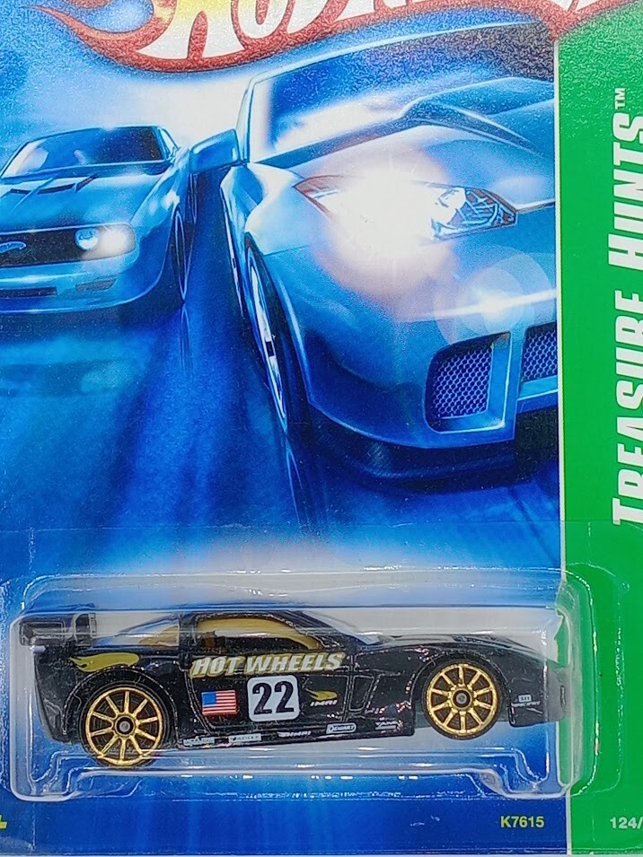Hot Wheels 4/12 CORVETTE C6R Black w/Gold 10 Spoke Treasure Hunt