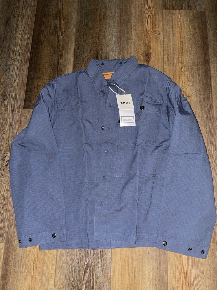 Brut Archive Clothing The Ripstop Jacket Dusty Blue Medium Perfect Boxy Fit