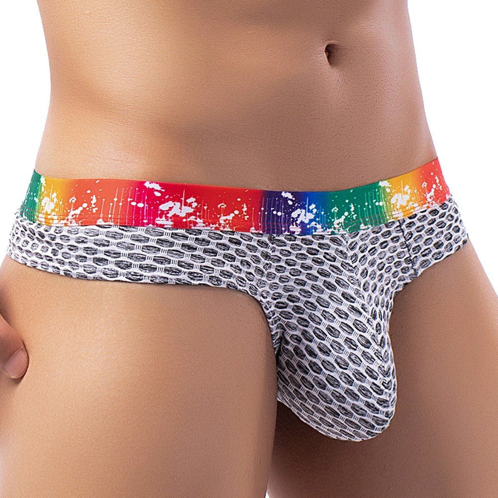 Sexy Men Plaids Underwear Low-Rise G-String Thong Tanga Bikini Pouch Panties