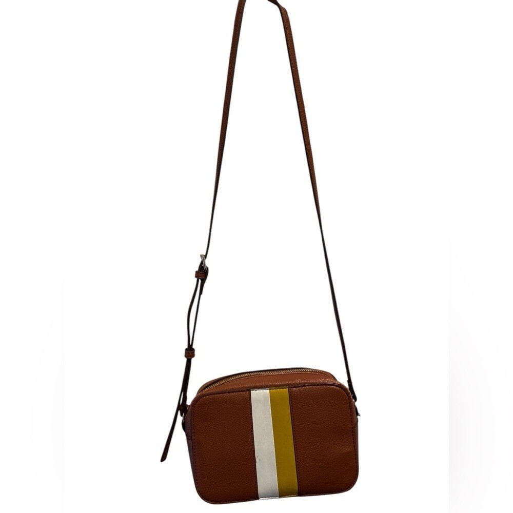 Kate Landry Brown Vegan Leather Crossbody Shoulder Bag Purse