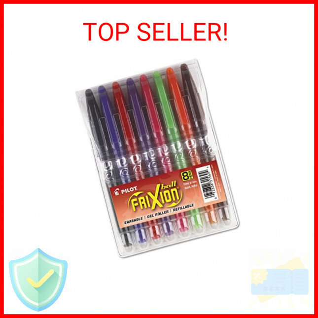 PILOT, FriXion Ball Erasable & Refillable Gel Ink Pens, Fine Point 0.7 mm, Pack