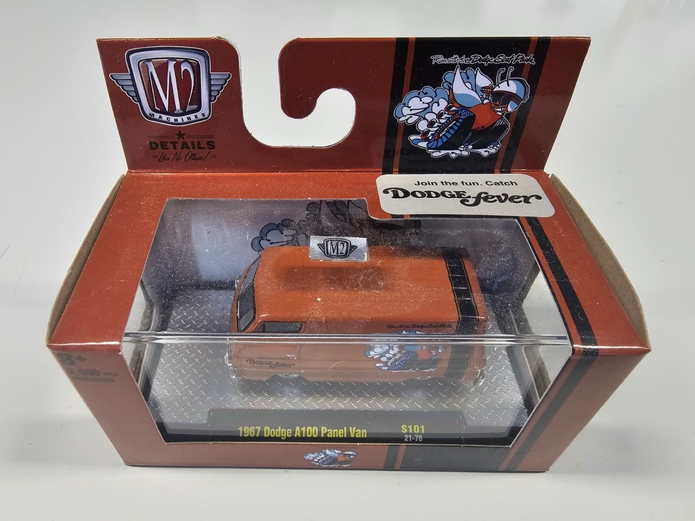 M2 Machines 1:64 Diecast 1967 Dodge A100 Panel Van Dodge Fever