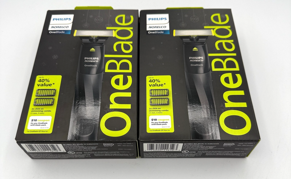 Philips Norelco OneBlade Men's Wet & Dry Trimmer Shaver- LOT OF 2