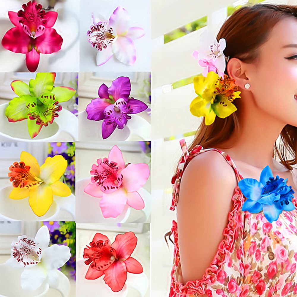 Trendy Imitation Real Flower Hair Clip Elegant Versatile Grip Hairpin