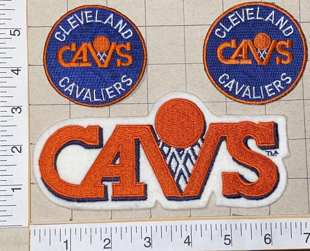 Cleveland Cavaliers NBA Basketball Embroidered Emblem Patch - Set of 3
