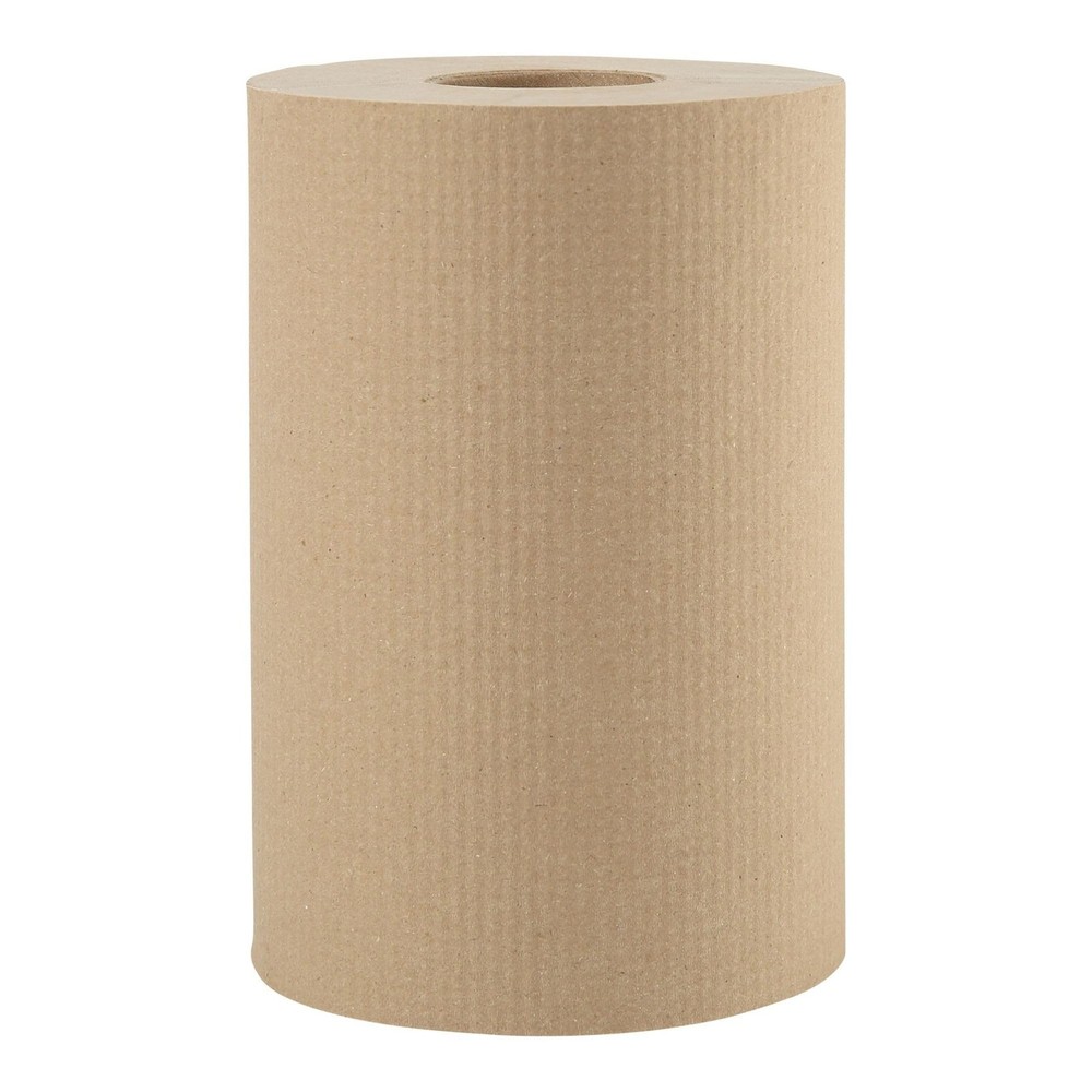6252 Hardwound 1-Ply Natural Paper Towels 8x350ft Case of 12 Rolls