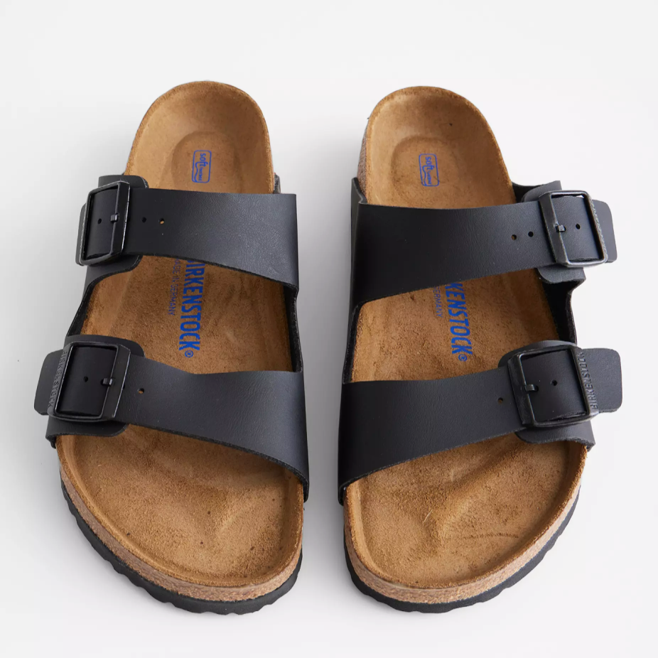 Birkenstock Arizona Black Birko-Flor Soft Footbed Comfort Sandals