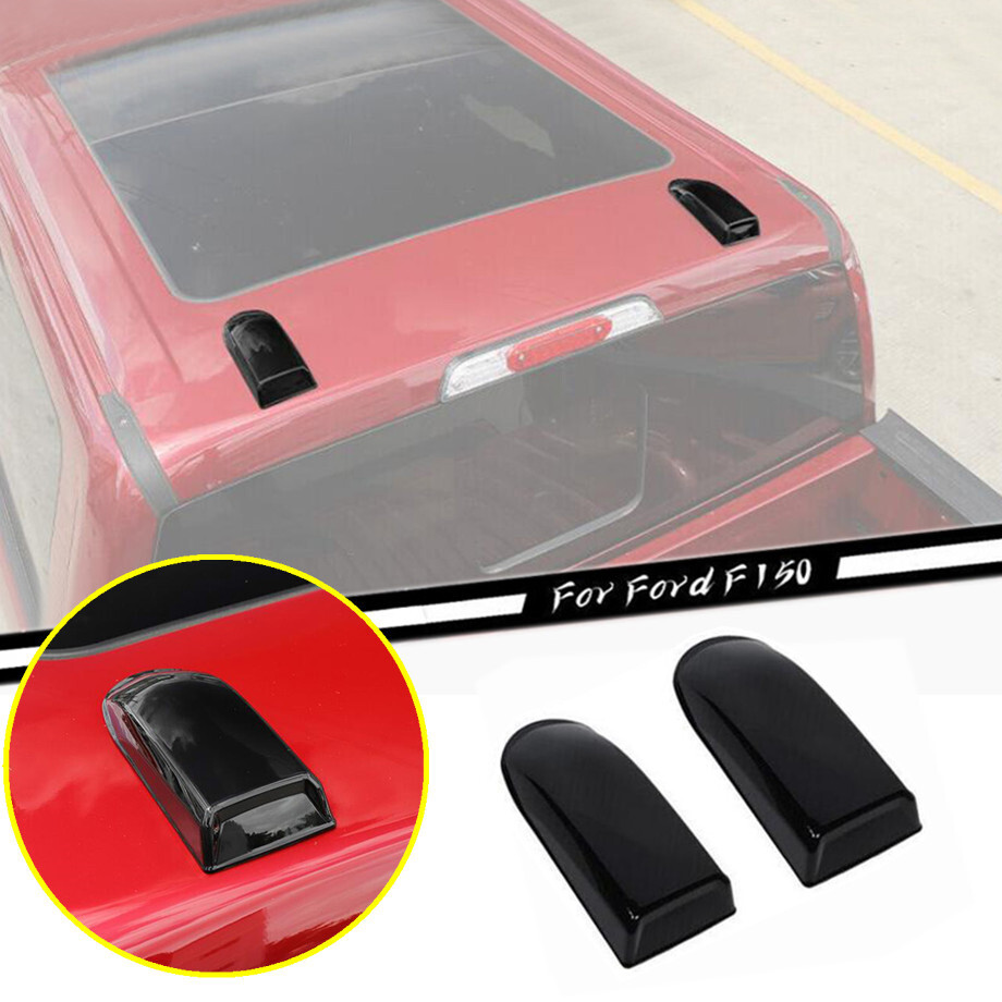 2P Car Roof Antenna Base Cover Trim For Ford F150 21-23 Accessories Gloss Black