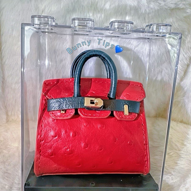 Cute Leather Mini Wallet Lipstick Keychain Bag Charm for AirPod Ladies Car Accessory  