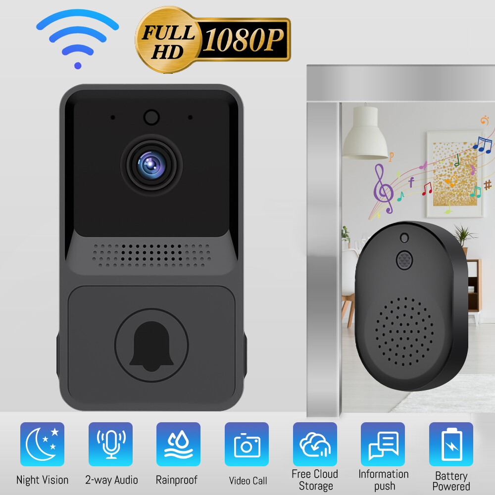 Smart WiFi Video Doorbell with Wireless Intercom and Security Camera  