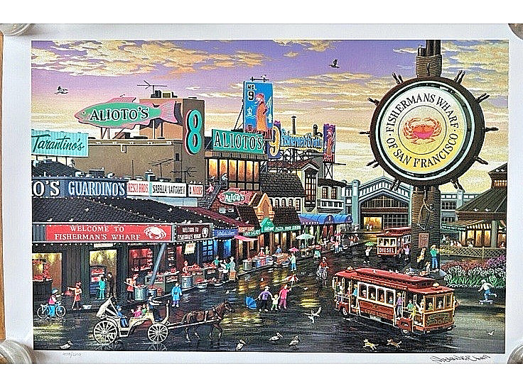 Alexander Chen Signed Serigraph Limited Edition Framed VTG Art Print