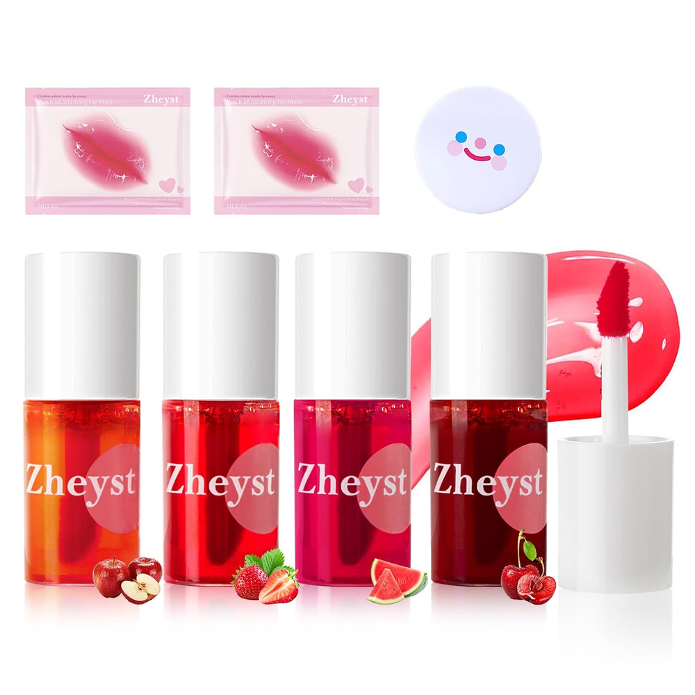 Lip Tint Korean Stain Set, 4 Colors Tinta Para Labios Waterproof Long Lasting Pl