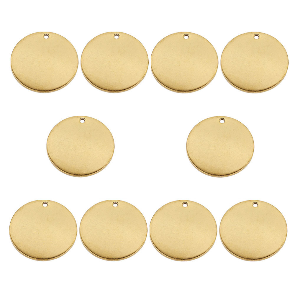 10 Pcs Bingo Chips Blank Key Tags Gold Stamping Blanks Blank Metal Tags