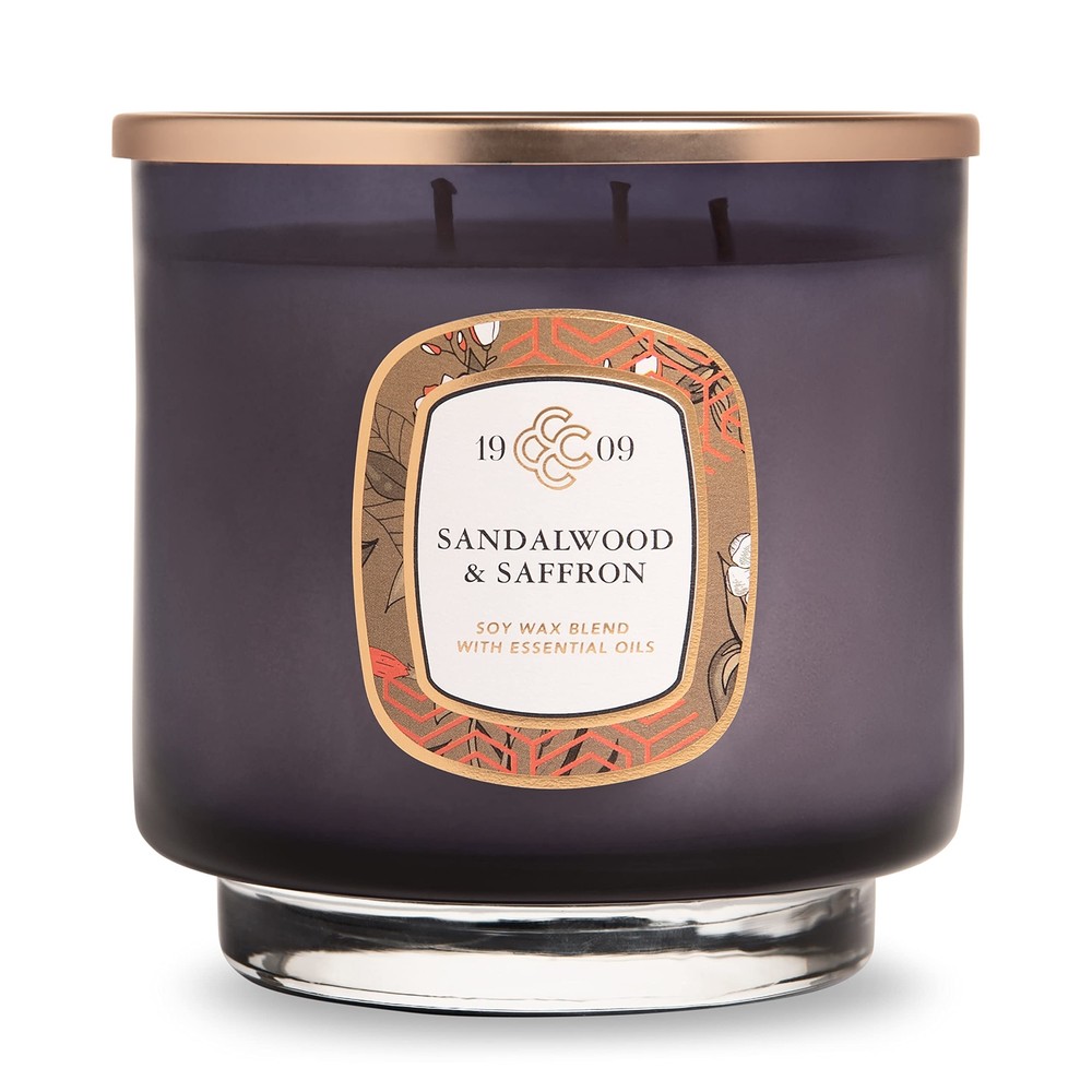 Sandalwood Saffron 3-Wick Candle 20oz 80h 1909 Collection