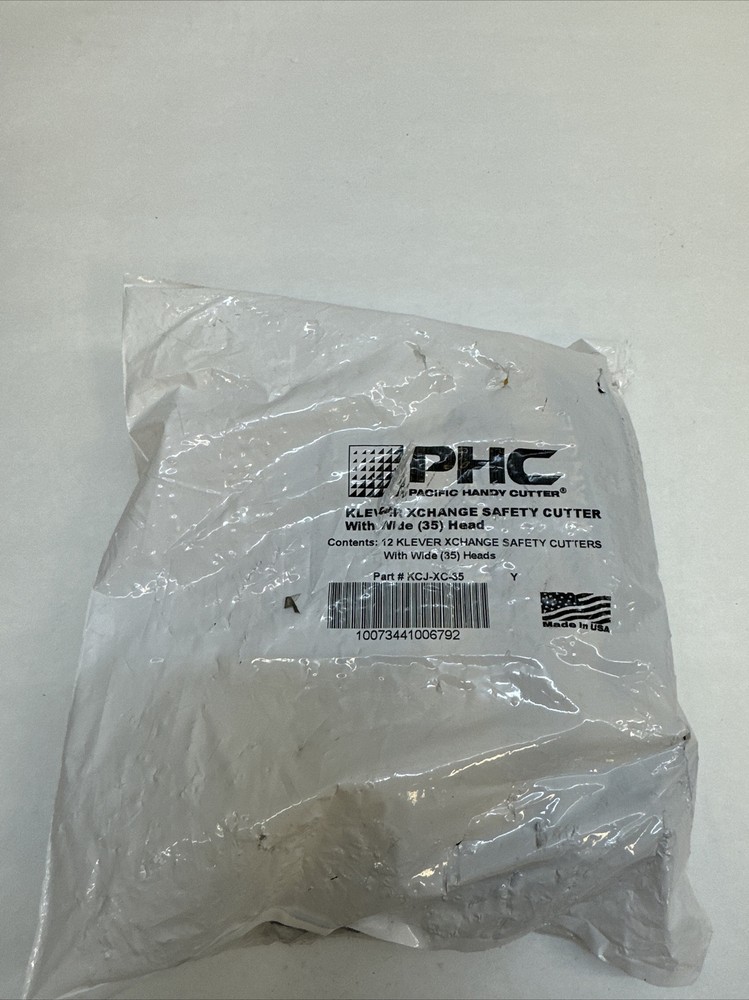 12 Pack Klever XChange - KCJ-XC-35Y - Safety Box Cutter - Yellow - New -