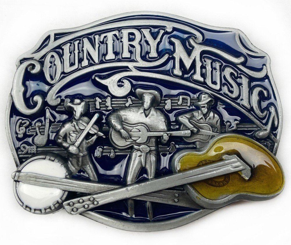 Western Belt Buckle for Men Cowboy Rodeo Vintage Style Wear Metal Country Music