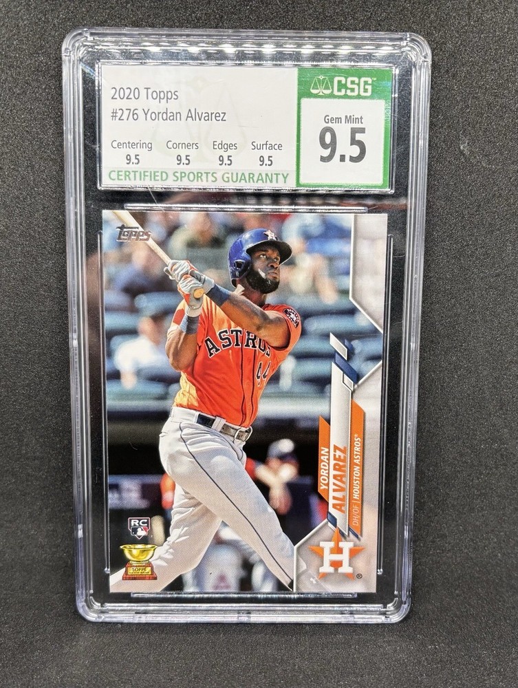2020 Topps Yordan Alvarez RC #276 Astros CSG 9.5 GEM MINT Rookie Card